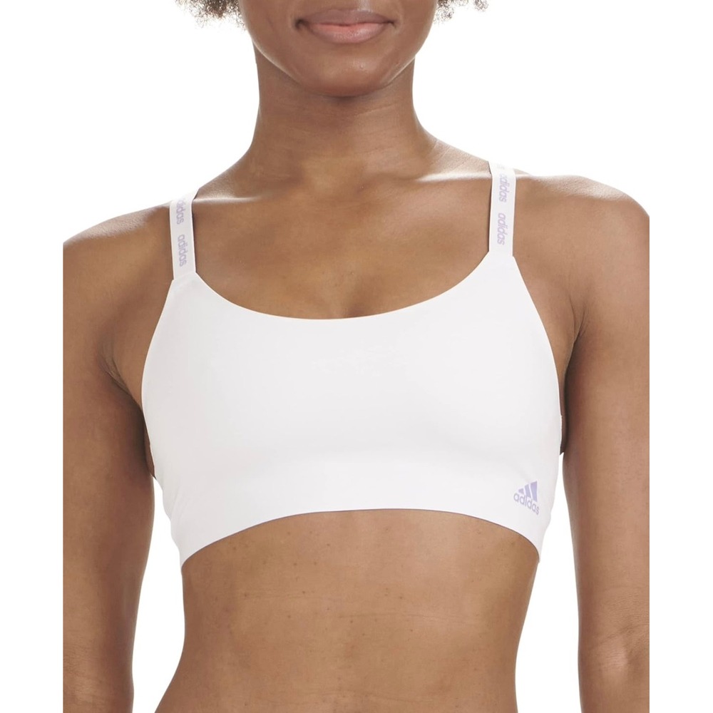 Adidas Light Support‎ Sports Bra Adjustable Straps White Size Grey XS